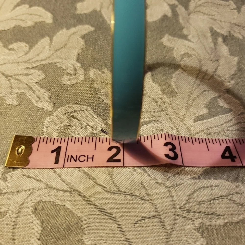 J Crew bangle bracelets. Tiffany blue color/gold